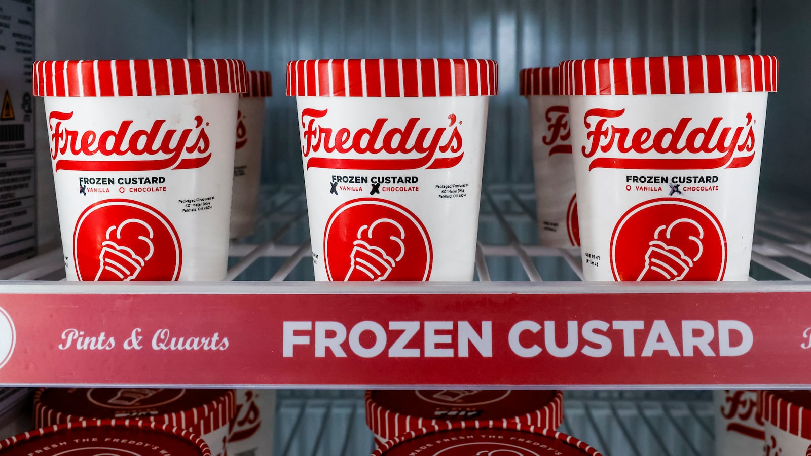 Freddy's Frozen Custard and Steakburger opened Tuesday, Feb. 13, 2024 in front of Meijer on South Gilmore Road in Fairfield. NICK GRAHAM/STAFF