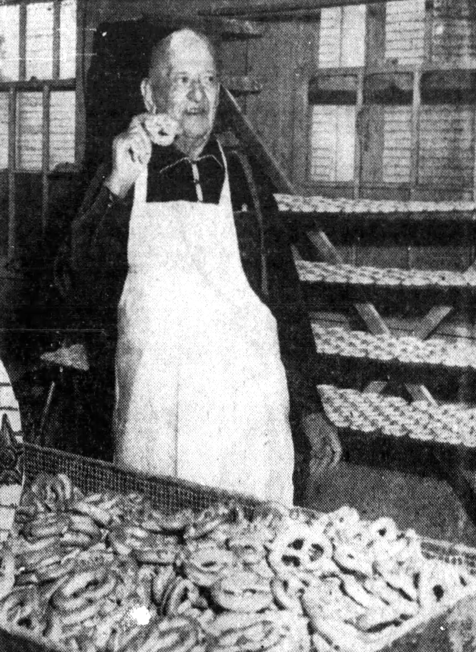 Rudolph Schaaf in 1954. Schaaf is the founder of the pretzel bakery that is now known as Smales Pretzel Bakery. DAYTON DAILY NEWS ARCHIVES.