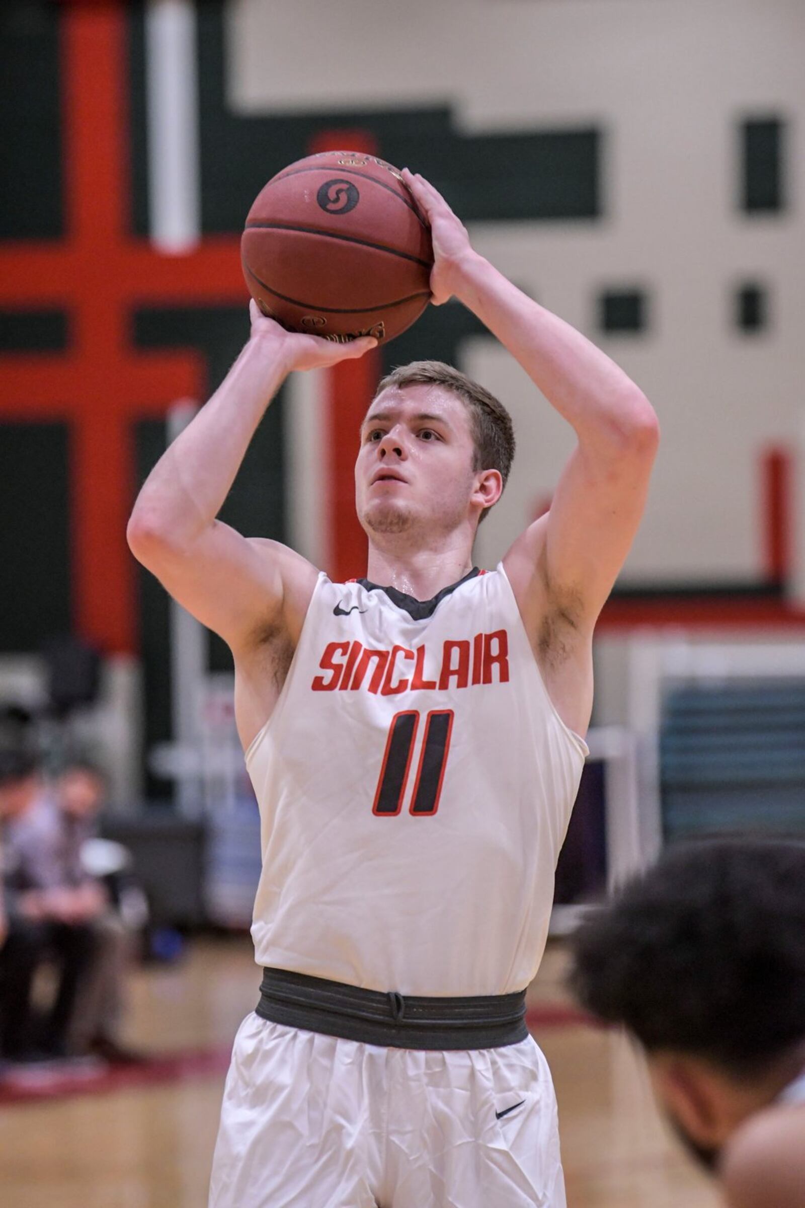 Sinclair’s Sean McNeil during Wednesday night’s game vs. Hocking College. McNeil leads the nation in scoring at 30.4 points per game and is being recruiting by several Division I programs. Eric Deeter/CONTRIBUTED