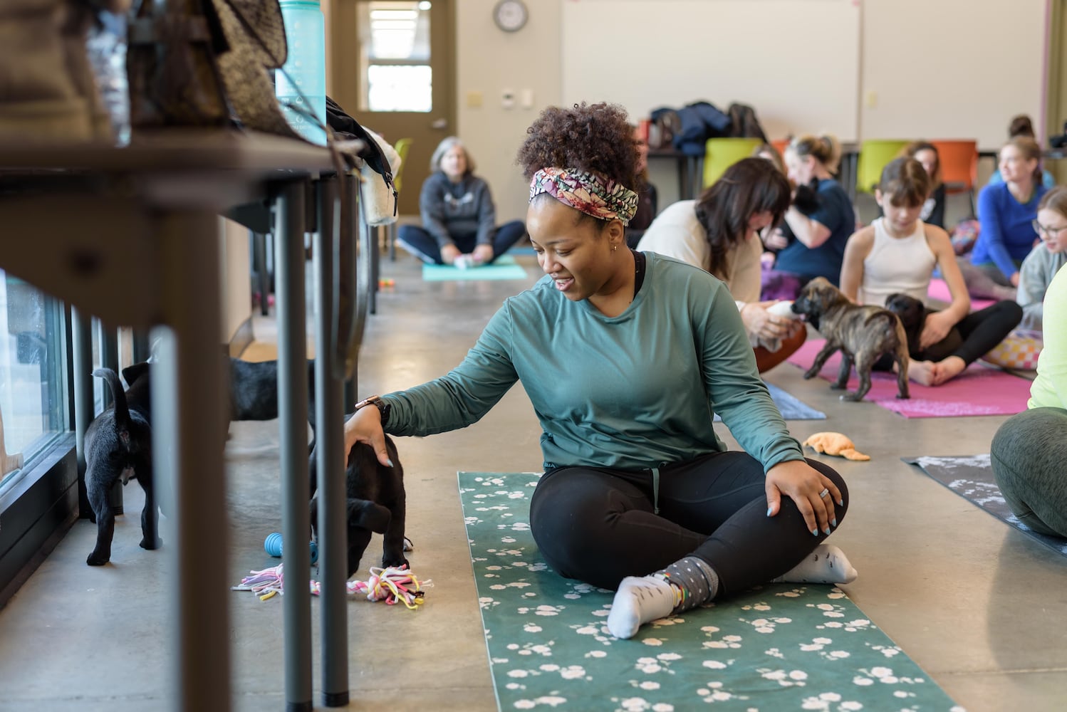 PHOTOS: Puppy Yoga at SICSA Pet Adoption and Wellness Center