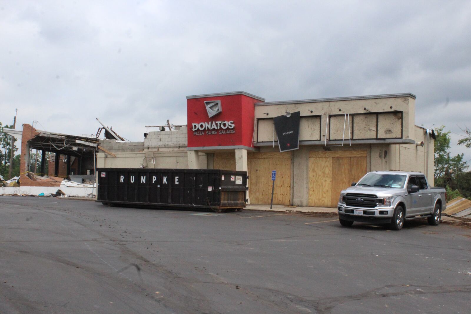 Tyon "Red" Gillis was working at Donatos Pizza in Harrison Twp. when it was hit by a tornado on Memorial Day 2019, May 27. Several businesses around the pizza restaurant were also damaged. Gillis helped his coworkers and workers at the nearby Wendy's.