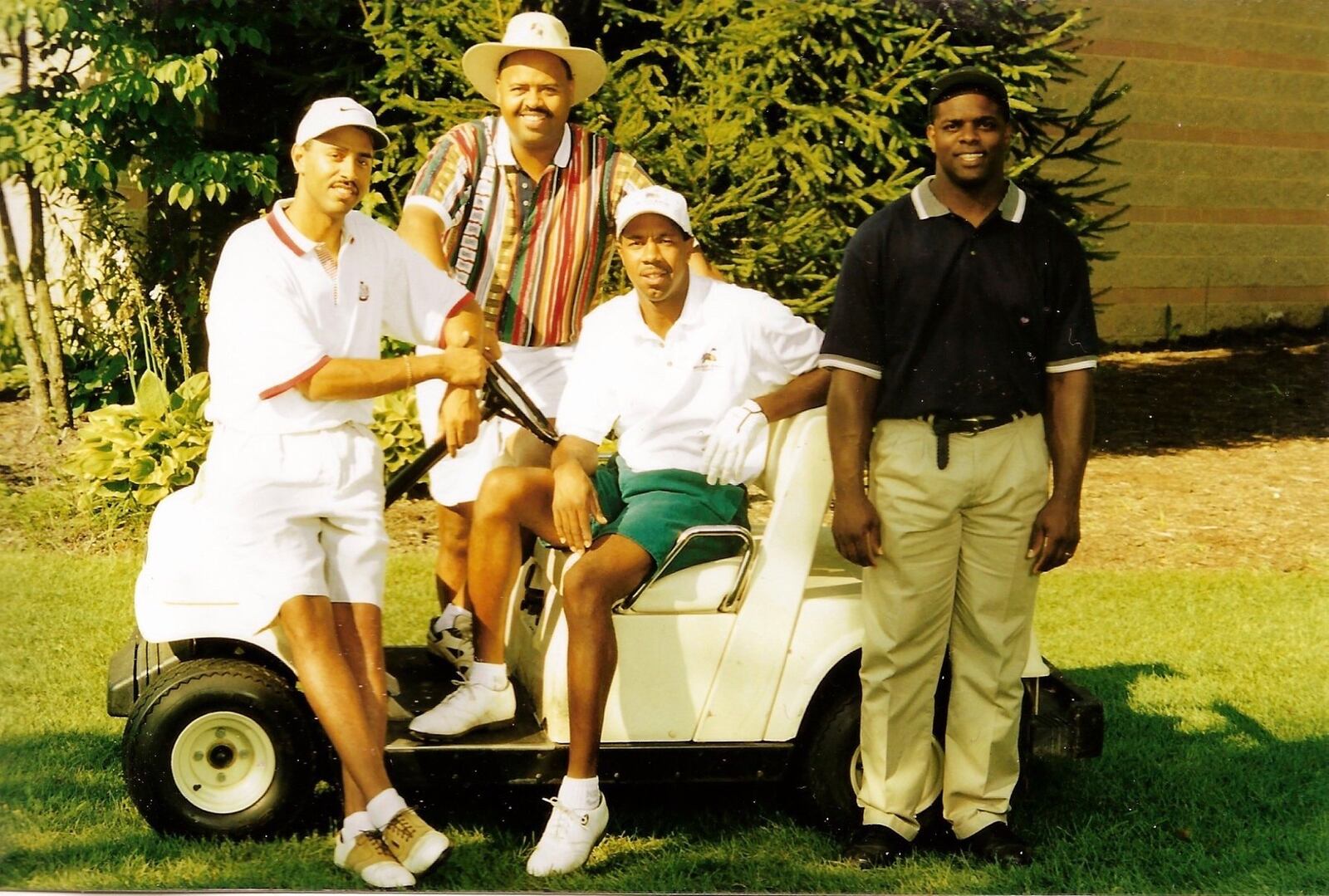 Todd Duncan (left) with Madden golfing buddies since childhood (from left) Eddie Chapman, Carl Johnson and Criegee Coleman. CONTRIBUTED