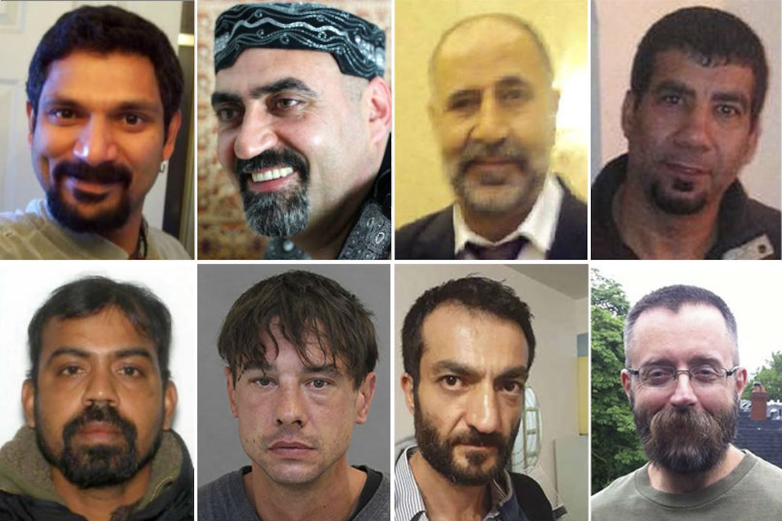 Pictured are the victims of admitted Toronto serial killer Bruce McArthur. Top row, from left, are Skandaraj “Skanda” Navaratnam, 40; Abdulbasir “Basir” Faizi, 42; Majeed “Hamid” Kayhan, 58; and Soroush Mahmudi, 50. Bottom row, from left, are Kirushnakumar "Kumar" Kanagaratnam, 37; Dean Lisowick, 47; Selim Esen, 44; and Andrew Kinsman, 49. McArthur, a 67-year-old landscaper, pleaded guilty Tuesday, Jan. 29, 2019, to eight counts of first-degree murder in connection with their deaths and dismemberment.