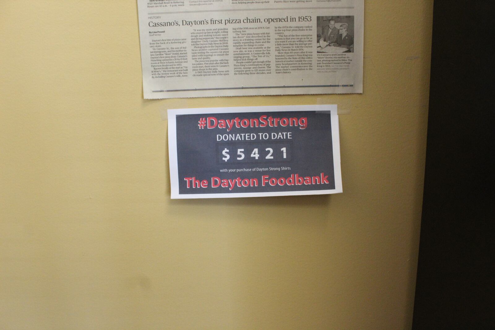 Chief Screen Printing  owners Anthony Tomlinson and James Webster  have raised nearly $5,500 through the sale of Dayton Strong T-shirts.