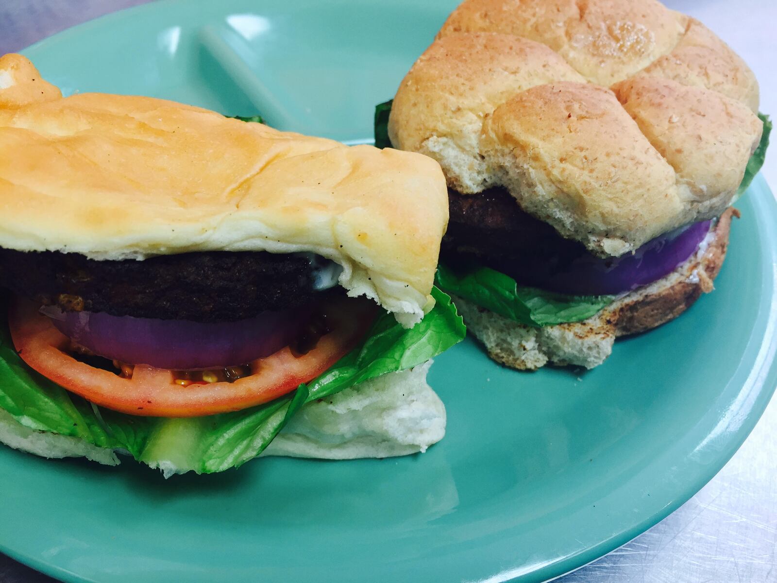 Agnes All Natural Grill's Black Bean Burger served on their World Famous CoCo Bread is worth trying.