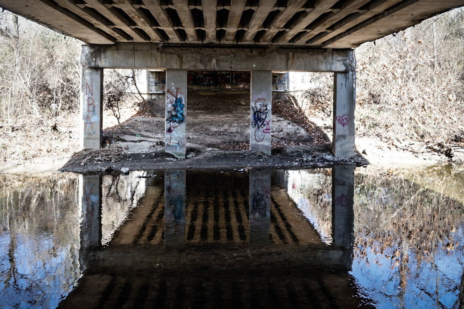 The Lamme Road bridge over Holes Creek was deteriorating and was replaced over an eight-month period of 2023. JIM NOELKER/STAFF