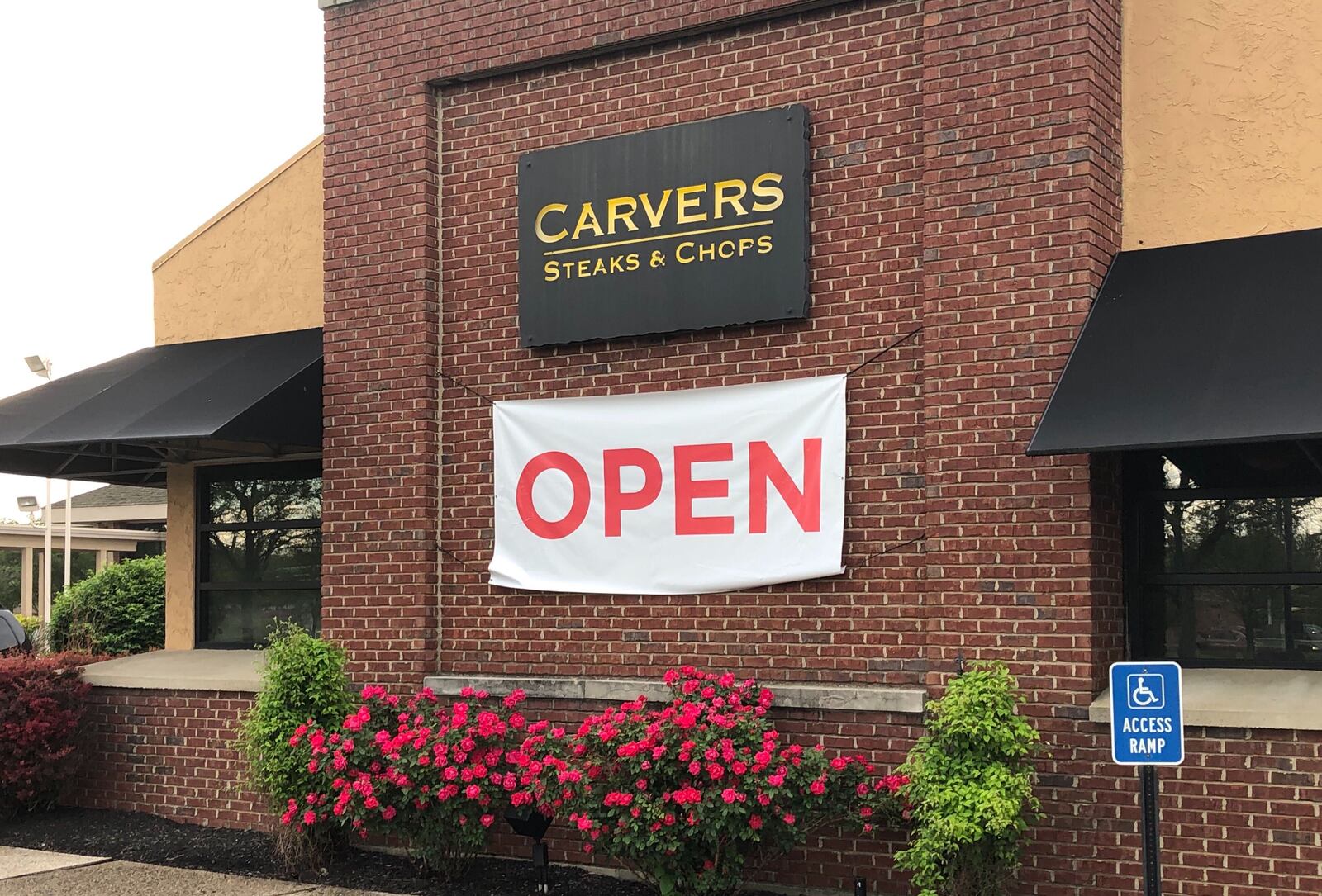 Carvers Steaks & Chops has reopened its dining room but is still offering carryout following the coronavirus pandemic-related mandatory shutdown of dine-in services.