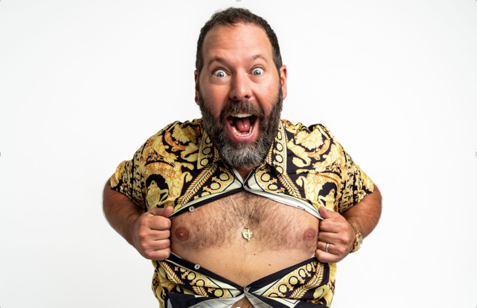 Comedian, podcast host, actor and author Bert Kreischer will bring his "Tops Off World Tour" to the Nutter Center on March 15, 2024. CONTRIBUTED