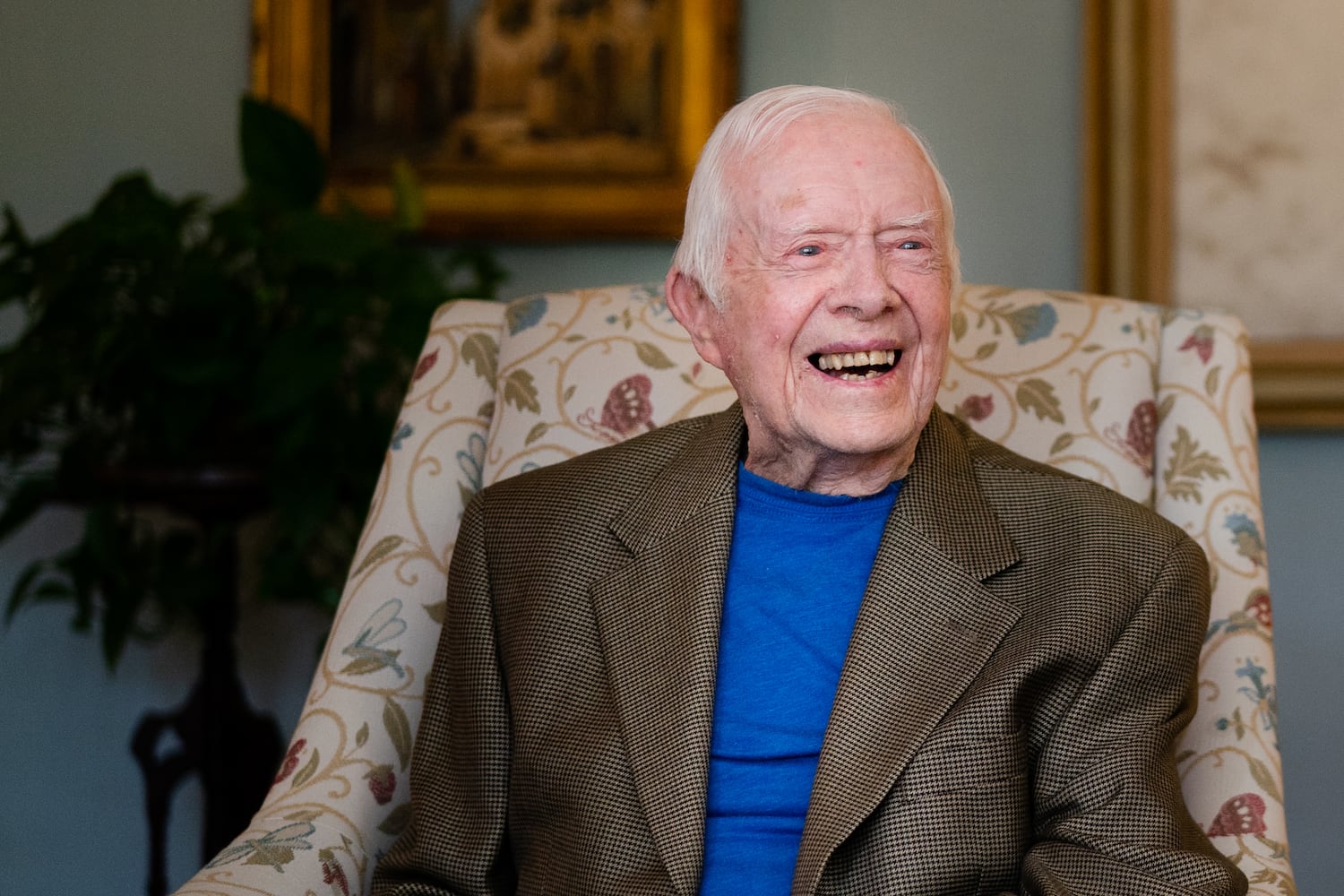 Former President Jimmy Carter at his home in Plains, Ga., June 25, 2021. (Erin Schaff/The New York Times)