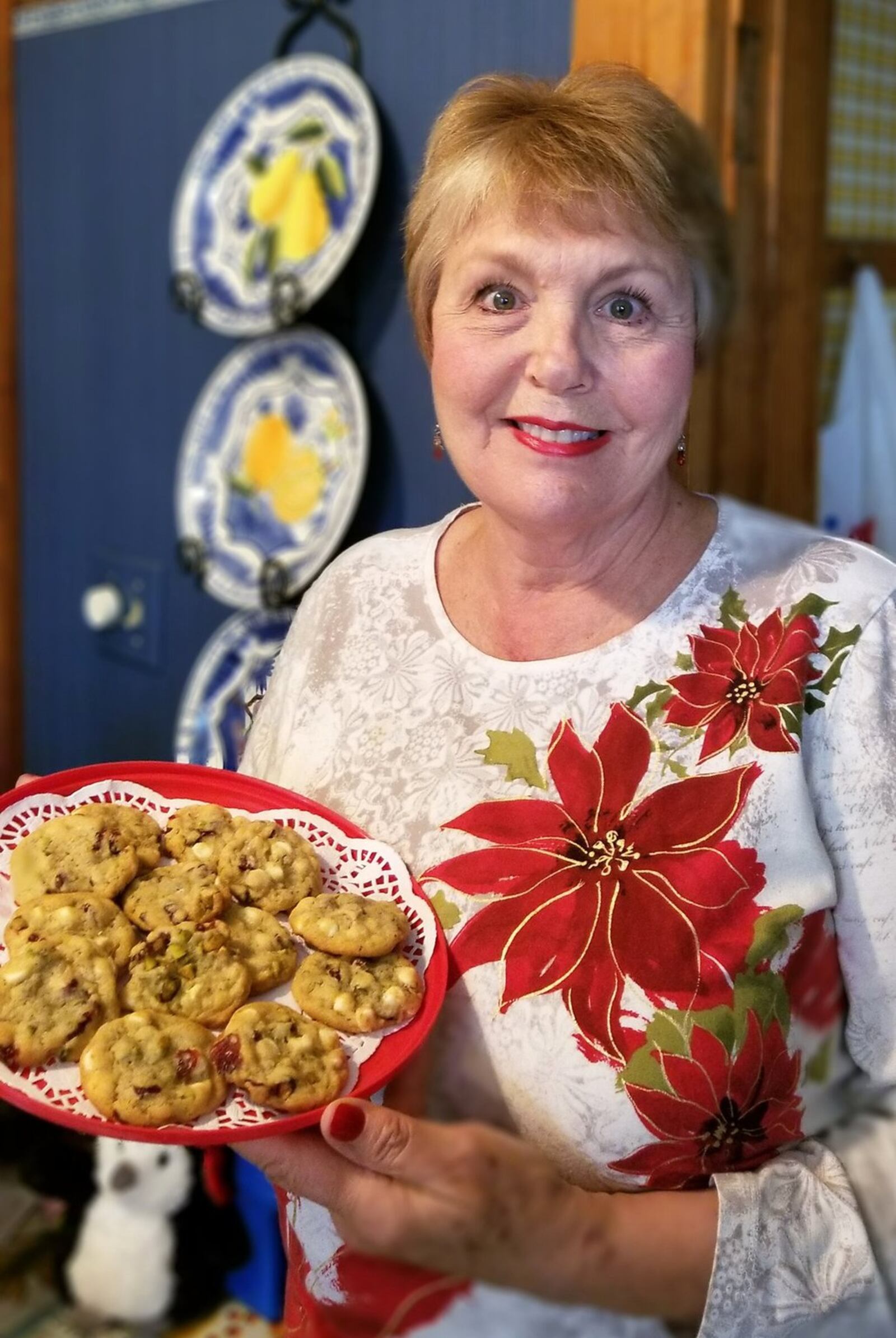 Geni Thurin of Dayton won first place in the 2019 Dayton Daily News Cookie Contest with her White Chocolate Cranberry Pistachio Cookies. CONTRIBUTED