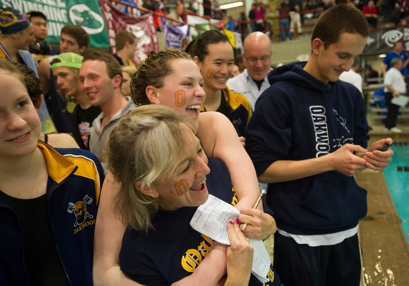 State swim title finally in Oakwood boys’ grasp; Jills finish second