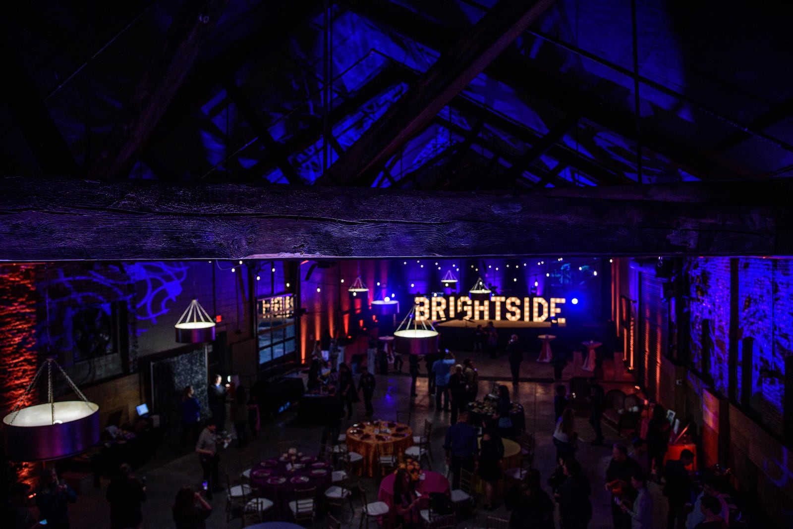 The Brightside Music and Event Venue held its grand opening on Friday, Oct. 12. After more than a year of elbow grease, owners Carli and Hamilton Dixon are “ecstatic.” The couple purchased the vacant building 10 years ago because they felt Dayton was losing industry and people. TOM GILLIAM / CONTRIBUTING PHOTOGRAPHER