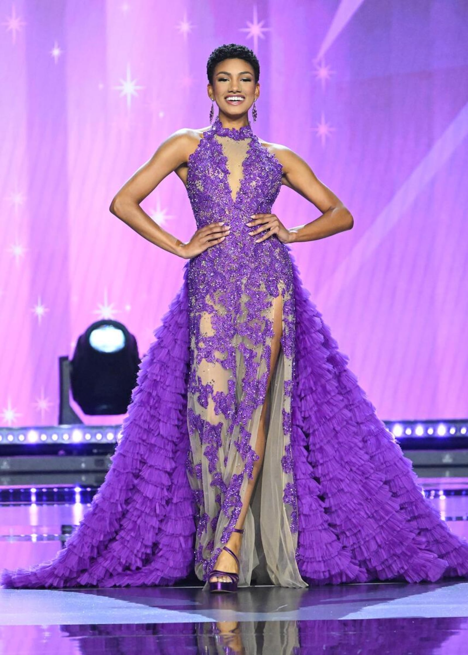 Dayton native and Stivers School for the Arts graduate Macy Hudson, Miss Ohio USA 2024, placed fourth runner-up in the 73rd Miss USA pageant Aug. 4 in Hollywood. CONTRIBUTED