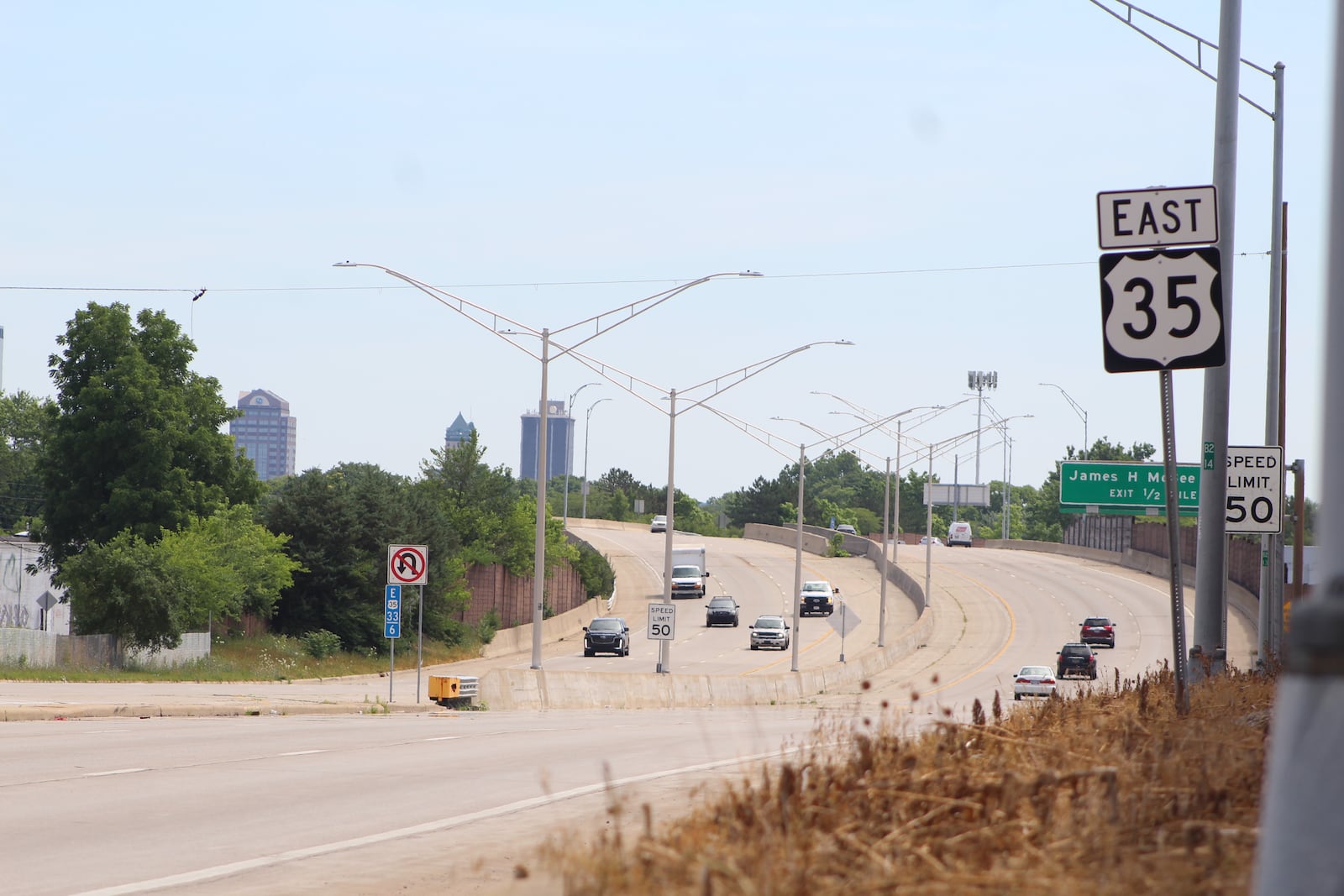 U.S. 35 just east of the Abbey Avenue intersection. The new Dayton Metro Library West Branch is located just north of the intersection. CORNELIUS FROLIK / STAFF