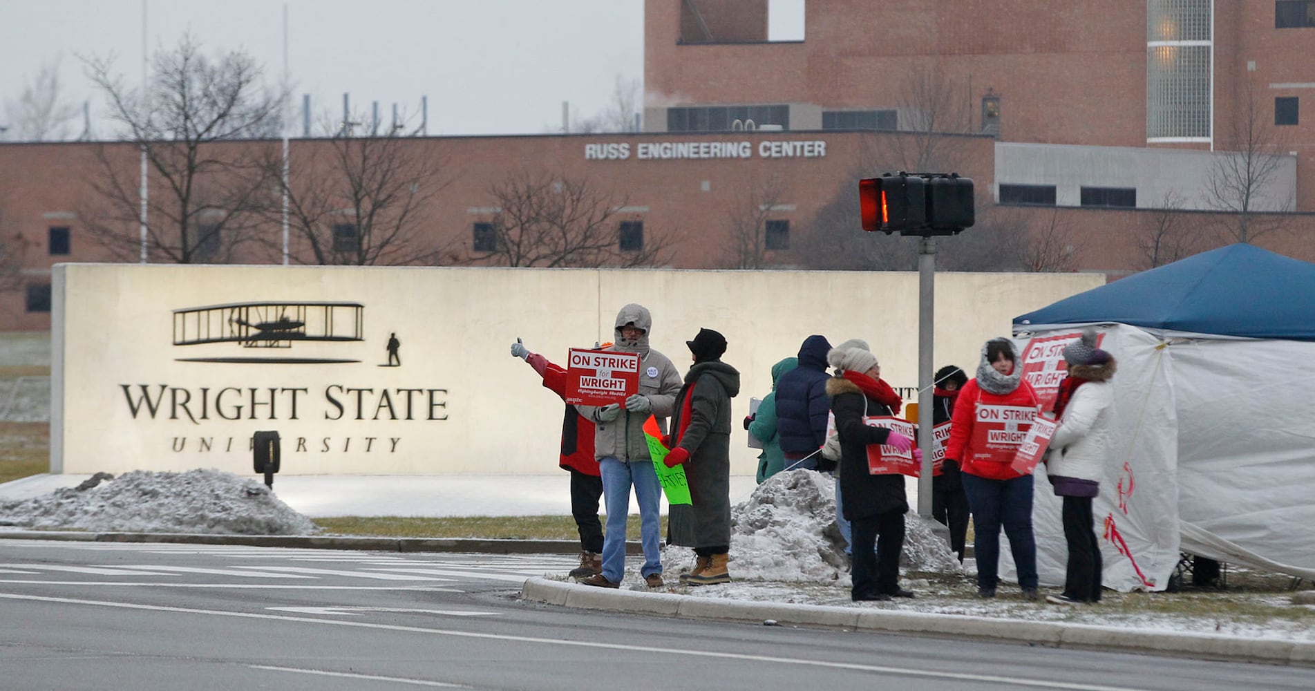 PHOTOS: Faculty at Wright State strike