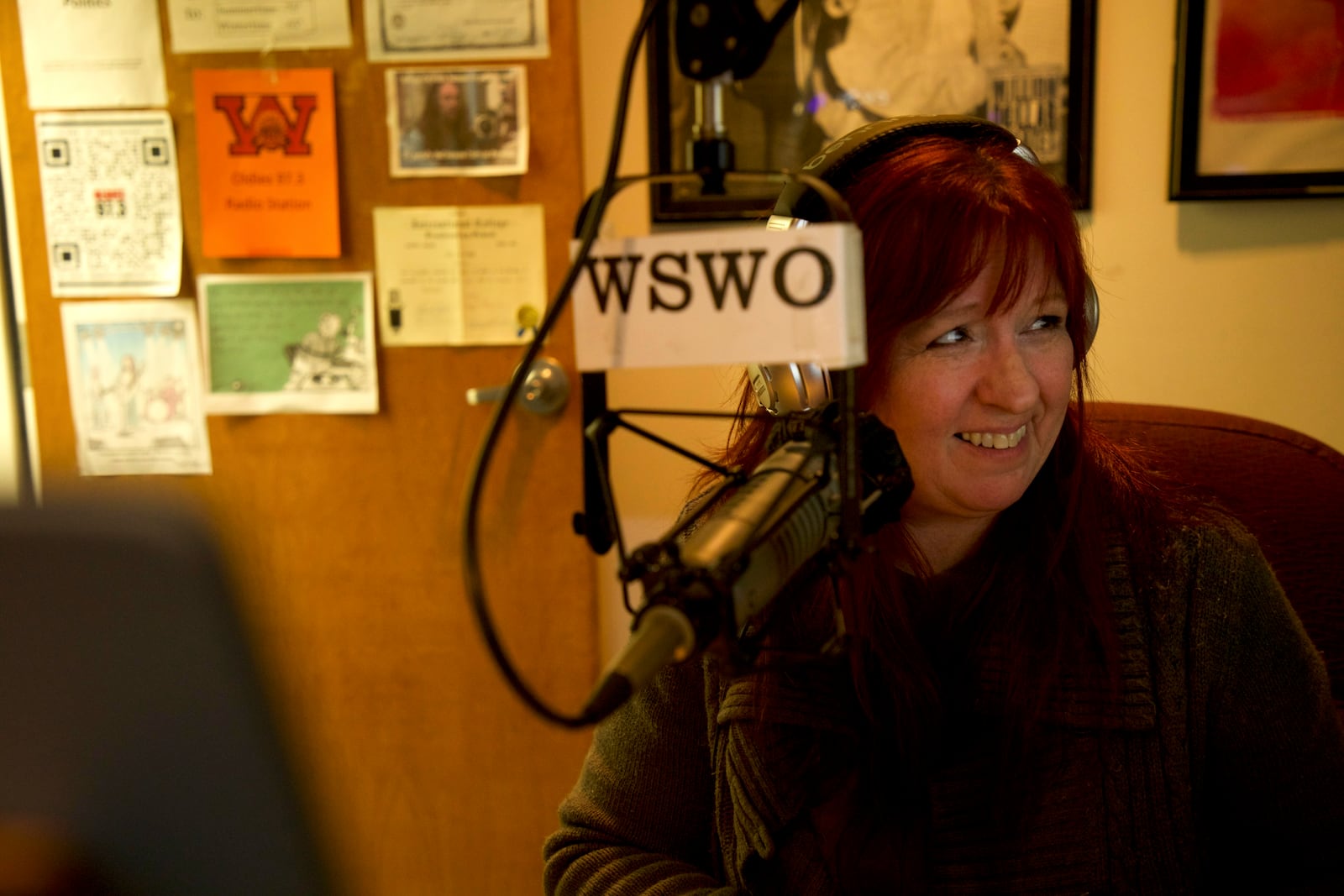 Shelly Hulce, host of Wax Carnival on WSWO 97.3FM, 2024. Credit: Brandon Berry