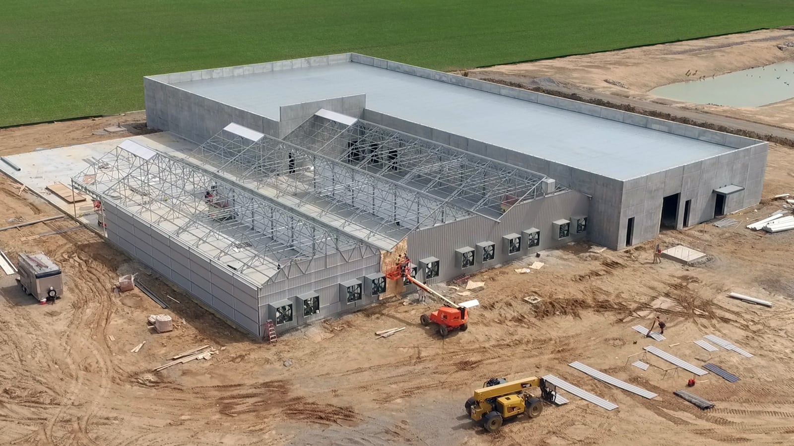 Cresco Labs Ohio is in the final stages of construction in Yellow Springs.  Cresco is building a 50,000-square-foot facility for the cultivation and processing of medical marijuana after receiving a grow license from the State of Ohio in 2017.  If the facility passes state inspection, it could be producing marijuana as early as October of  2018.   TY GREENLEES / STAFF