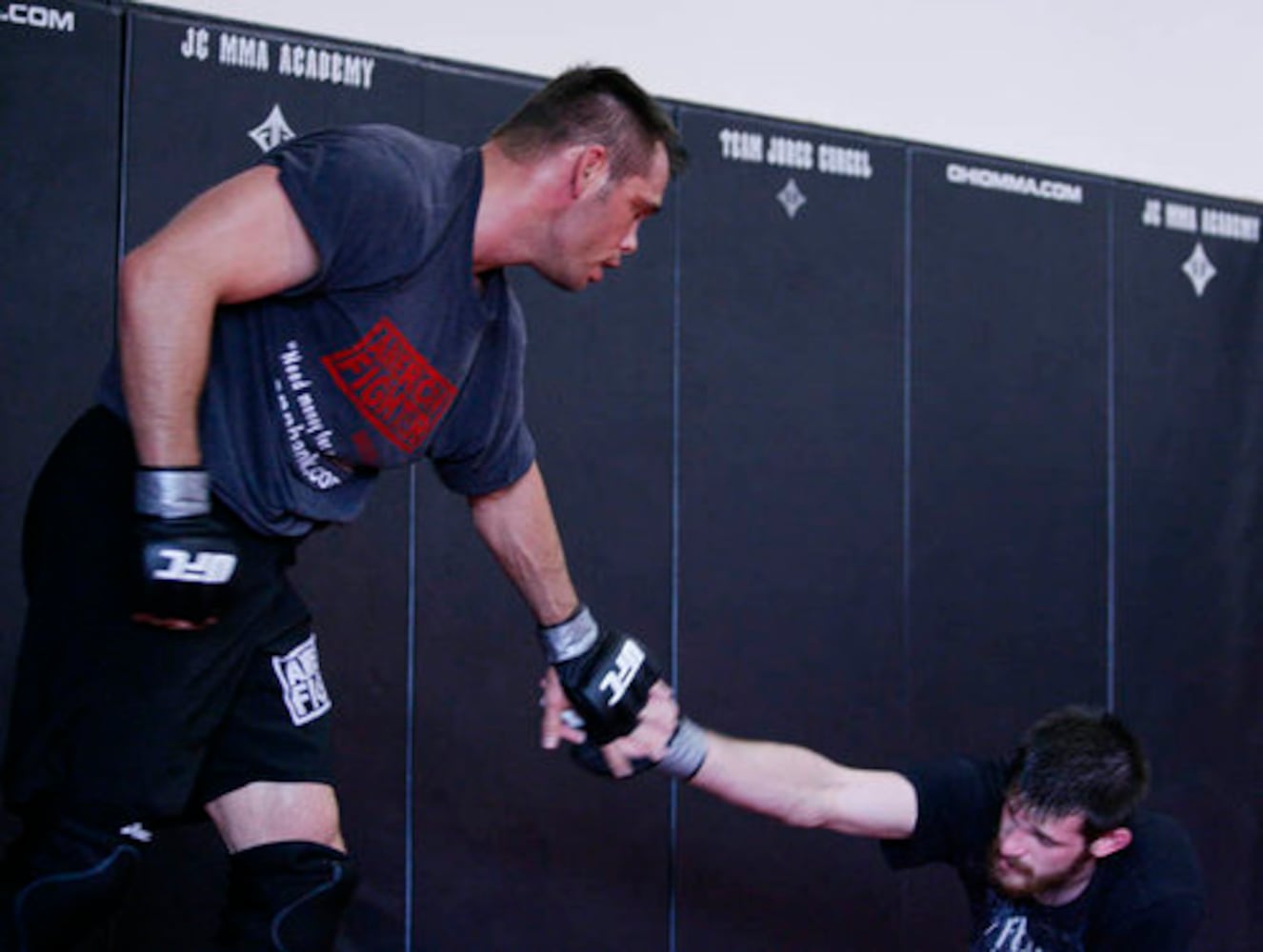 UFC star Rich Franklin trains for fight