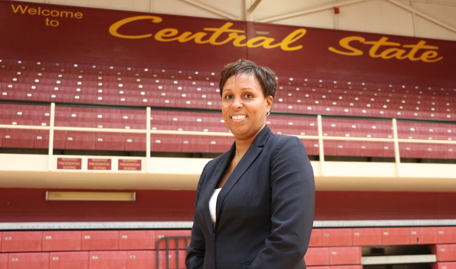 Central State Athletic Director Tara Owens in the school’s gymnasium. Nick Novy/CONTRIBUTED