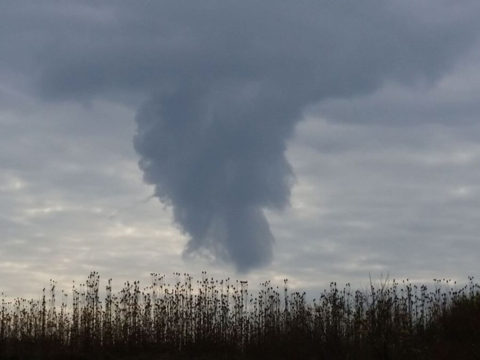 The cloud over the west side of Hamilton at noon. CONTRIBUTED