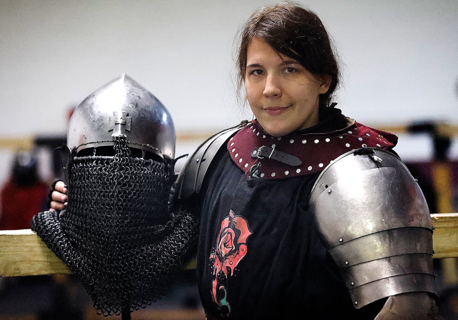 Rachael Arndt, of the Cincinnati Barbarians, during a practice Thursday, Feb. 13, 2025. MARSHALL GORBY\STAFF