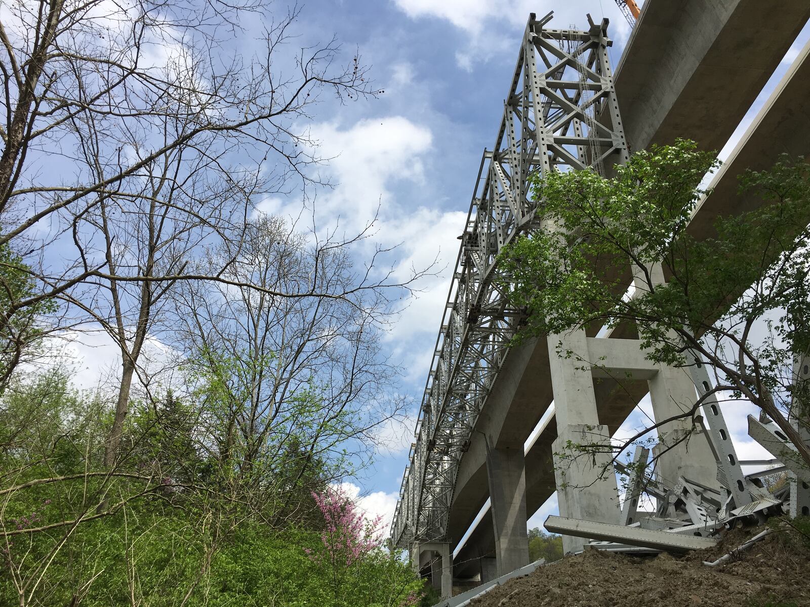 This is the southernmost section of the southbound span of the old Jeremiah Morrow Bridge before the implosions.