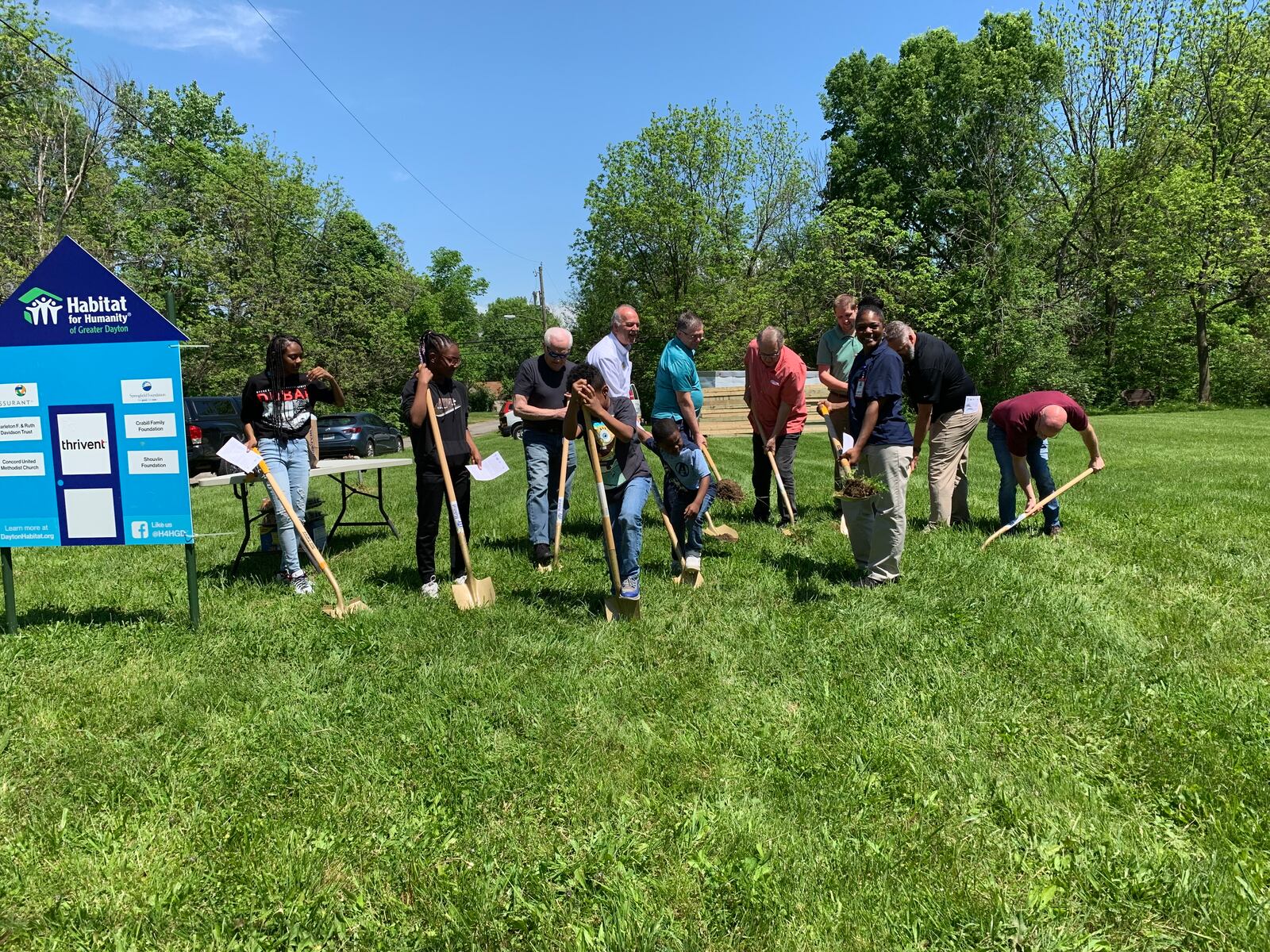 A groundbreaking ceremony was held for Habitat for Humanity of Greater Dayton’s first Clark County home that will be for Katara Wood and her four children at 1122 W. Perrin Ave. in Springfield. Brooke Spurlock/Staff