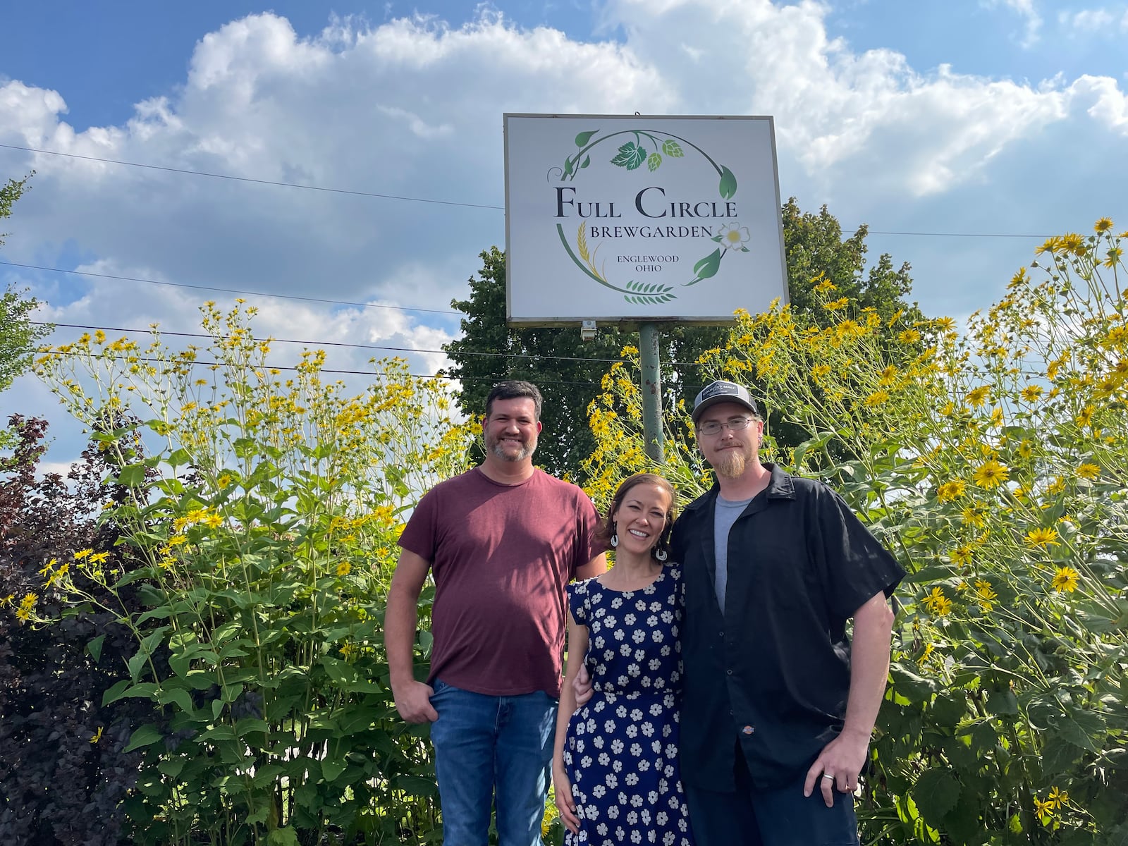 Full Circle Brewgarden is located at 324 Union Blvd. in Englewood. Pictured left to right: Head brewer Nate Pahl and owners Dawn and Franz Kirchner. NATALIE JONES/STAFF