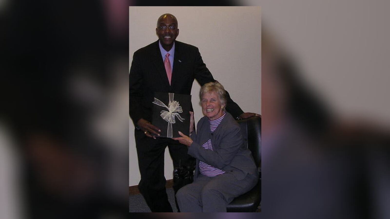 Allen Elijah (left), president and CEO of United Way, presented Joyce Young with the United Way Legacy Leader award in 2012. CONTRIBUTED