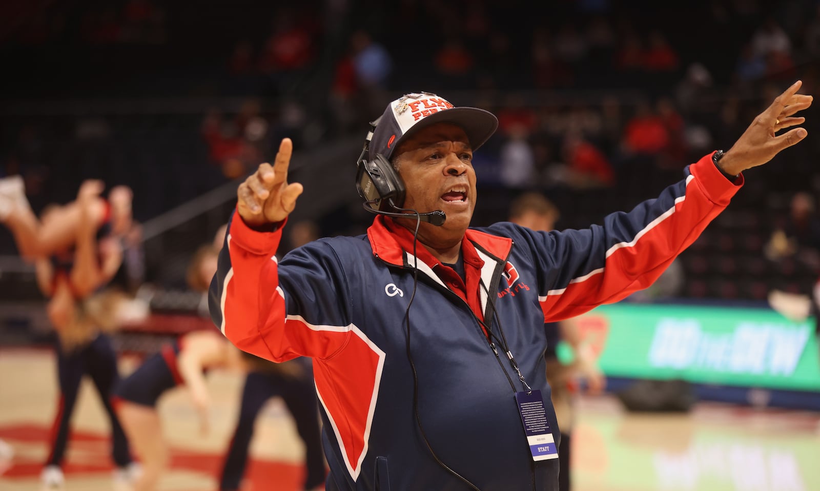 Dr. Willie Morris directs the Flyer Pep Band before a Dayton men's basketball game against UNC Asheville on Saturday, Dec. 10, 2022, at UD Arena. David Jablonski/Staff