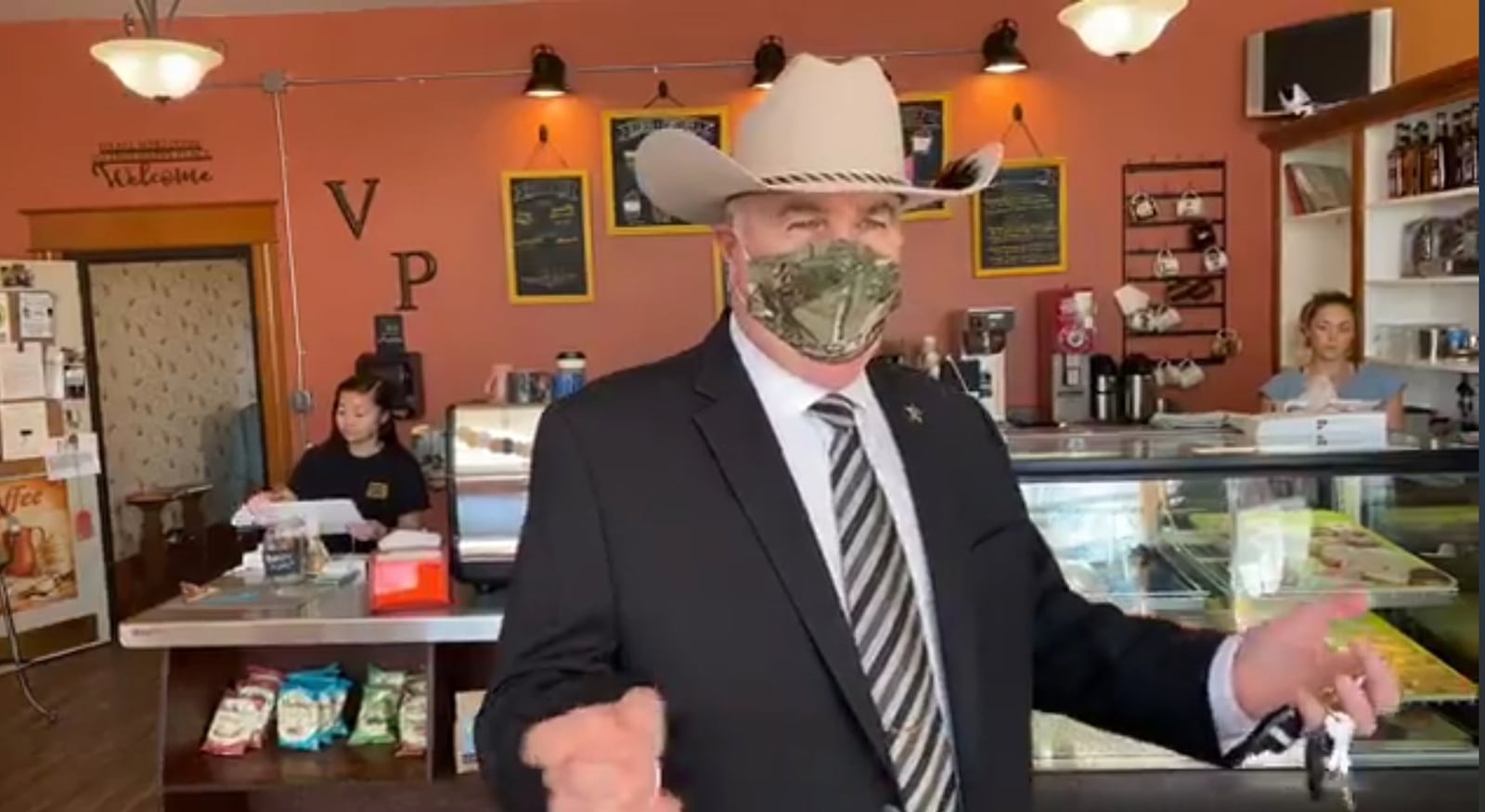 Butler County Sheriff Richard Jones is visiting essential businesses and restaurants open for business during the coronavirus pandemic. Jones was at Village Perks in Seven Mile on Thursday for a Facebook Live feed.BUTLER COUNTY SHERIFF’S OFFICE