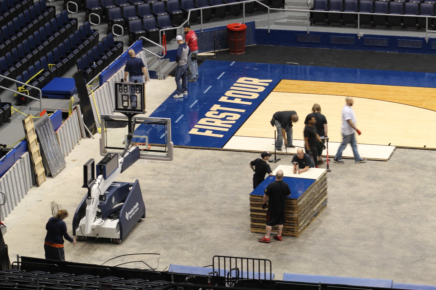 PHOTOS: UD Arena begins its 'First Four' transformation