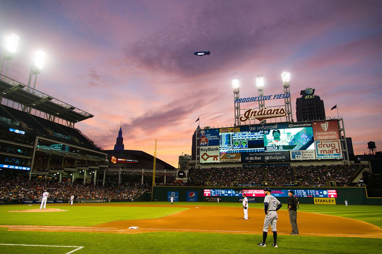 CLEVELAND, OH - JUNE 19: A general view Progressive Field during the seventh inning of the game between the Cleveland Indians and the Tampa Bay Rays on June 19, 2015 in Cleveland, Ohio. (Photo by Jason Miller/Getty Images)