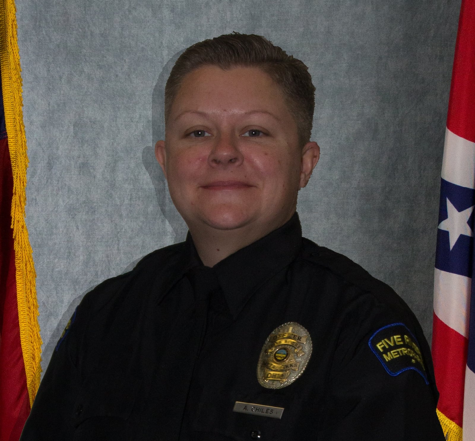 Ohio Parks and Recreation Association’s has named  Sgt. Eric Lane and rangers Elyzabeth McDonald, Rebecca Dieker,  Kyl Caldwell, Amanda Chiles (pictured),  Scott Janicki and Cory Reis  Professionals of the Year for efforts during the Oregon District mass shooting.