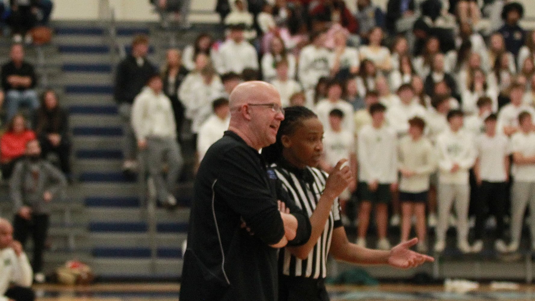 Coach Mike Holweger Springboro-Mason Division I girls basketball regional championship