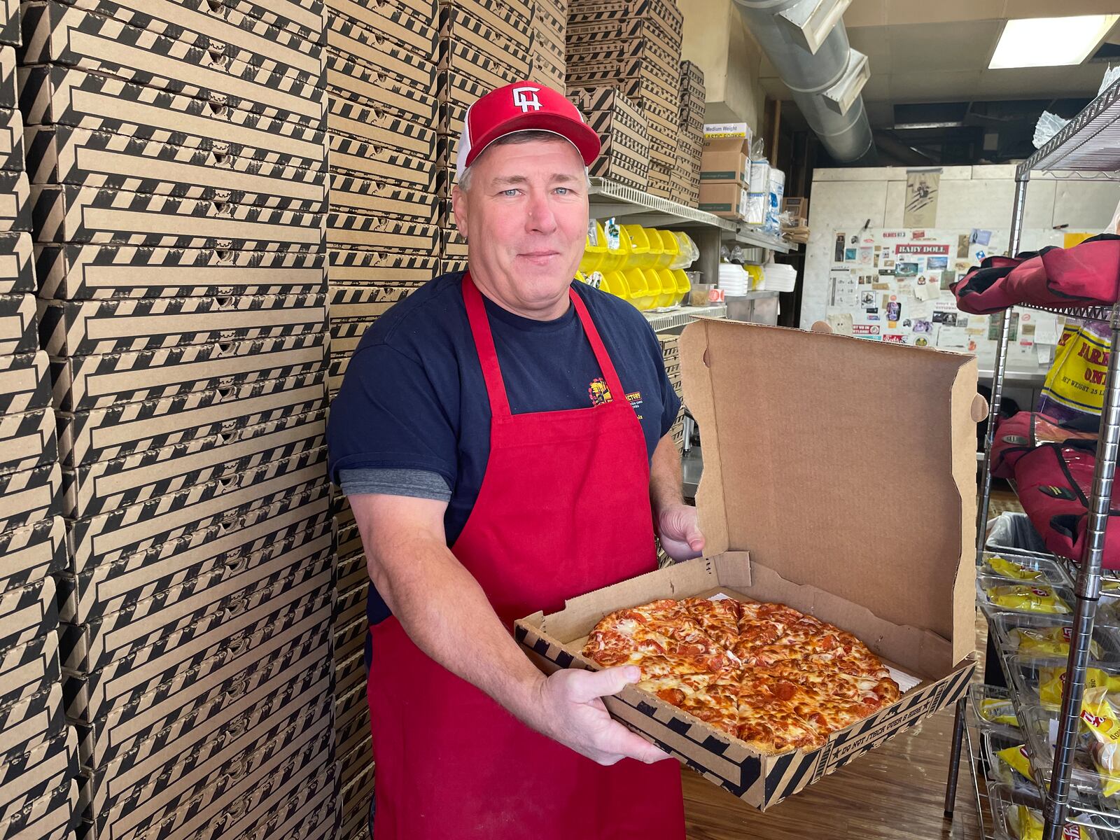 Dayton’s Original Pizza Factory is located at 1101 Wayne Ave. in Dayton. Pictured is owner Bill Daniels. NATALIE JONES/STAFF