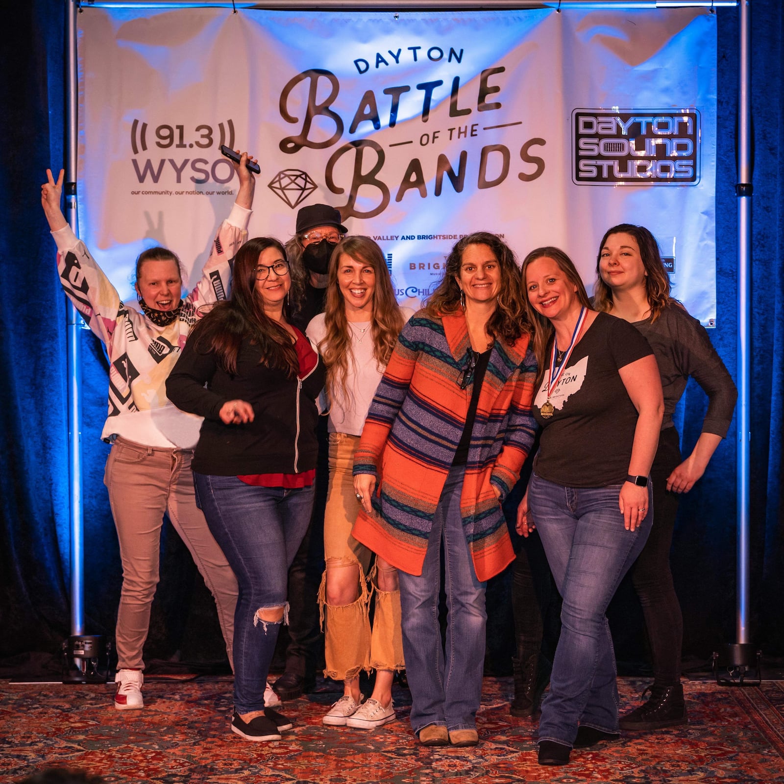 Music booker and promoter, Libby Ballengee (right) with the Brightside team, including owner Carli Dixon.  "We are all women!"