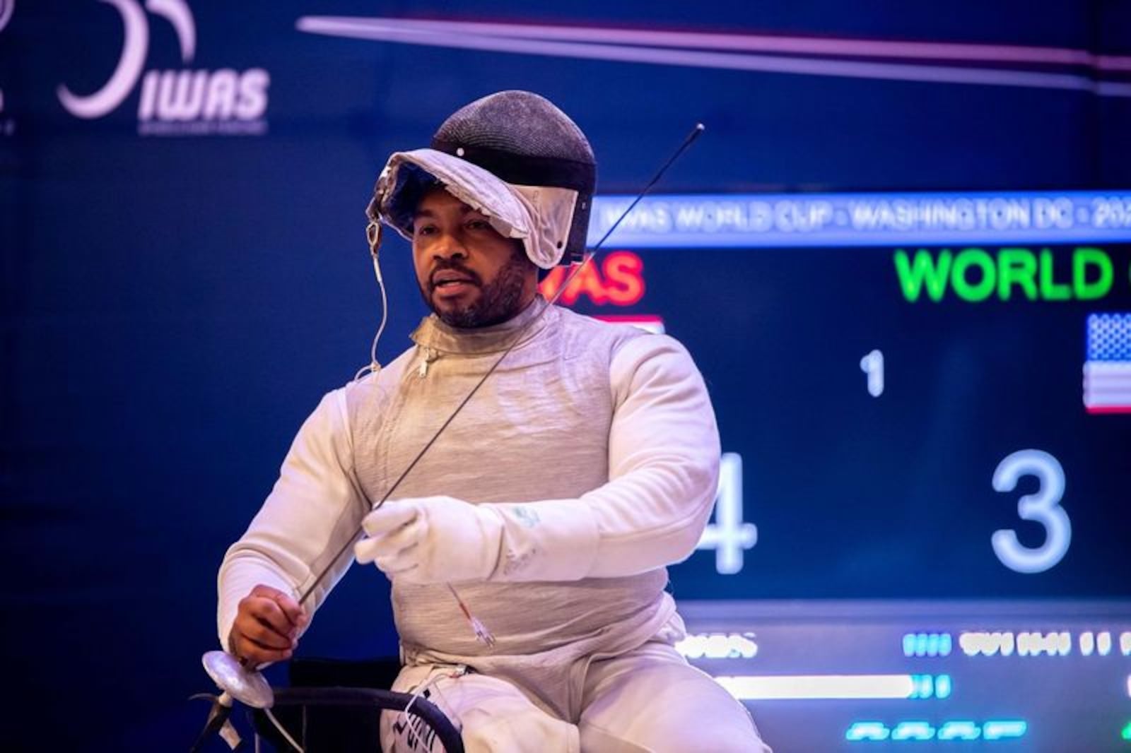 Dayton Police Officer Byron Branch will compete in the fencing competition in the 2024 Paralympic Games, which open Wednesday in Paris. Photo courtesy of USA Fencing