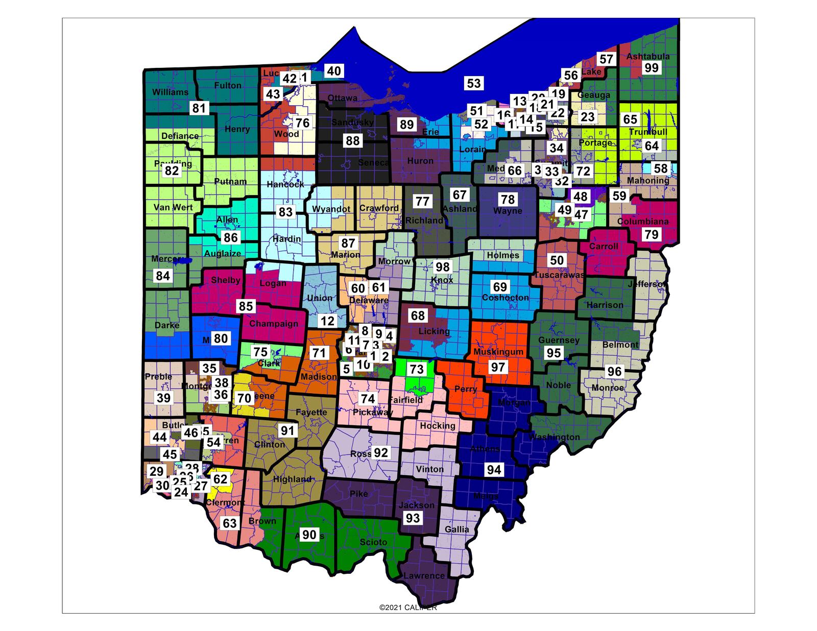 New Ohio House district map