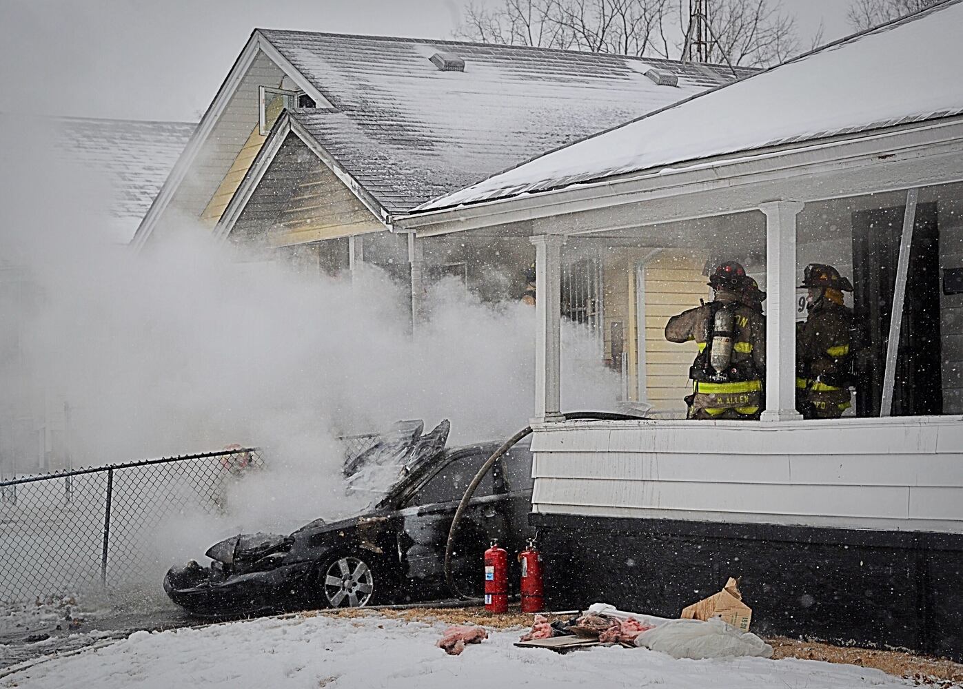 Vehicle fire spreads to two Dayton homes