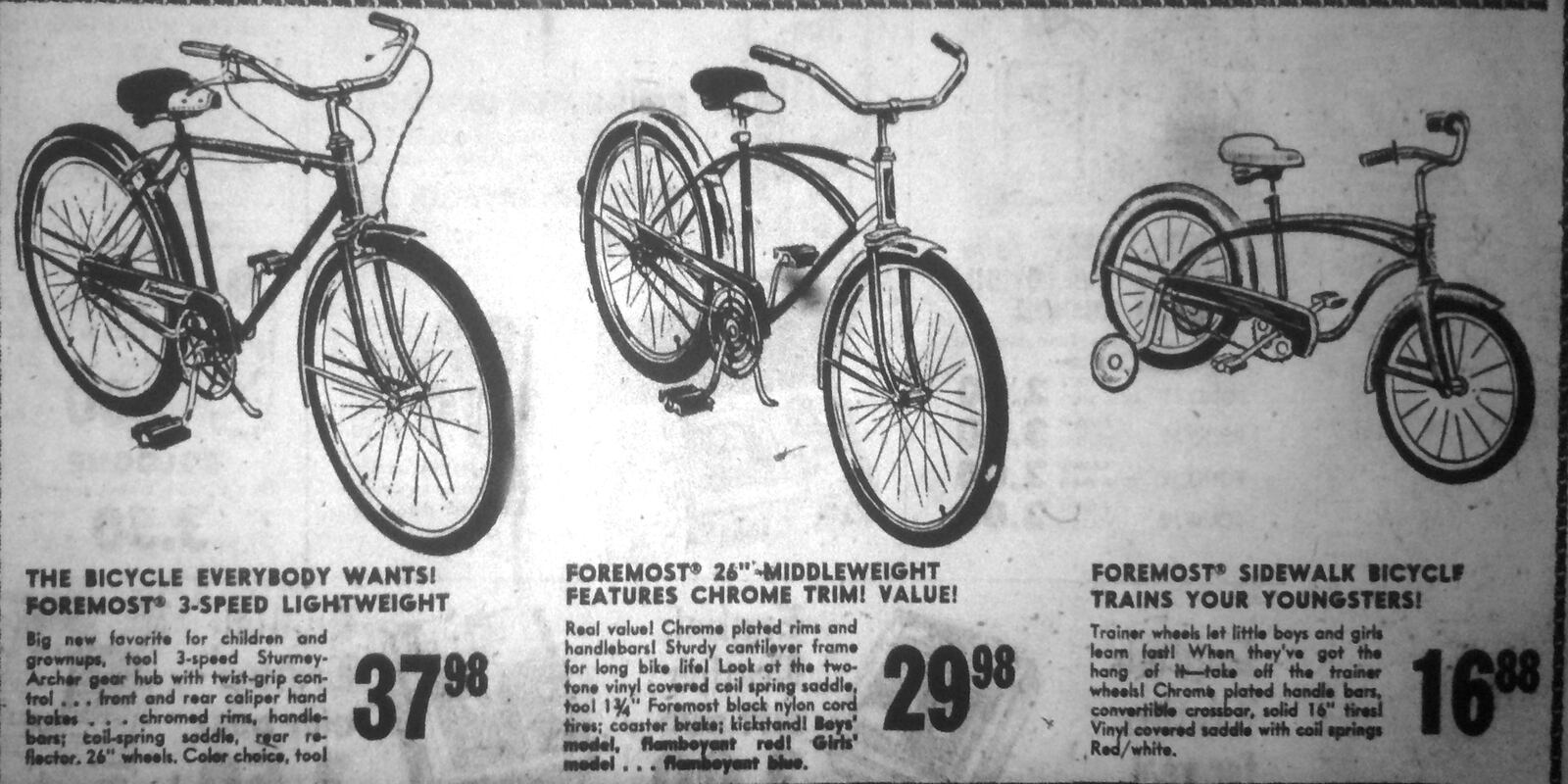 Bicycles were a popular gift item for Christmas in 1965 and remain popular today. DAYTON DAILY NEWS