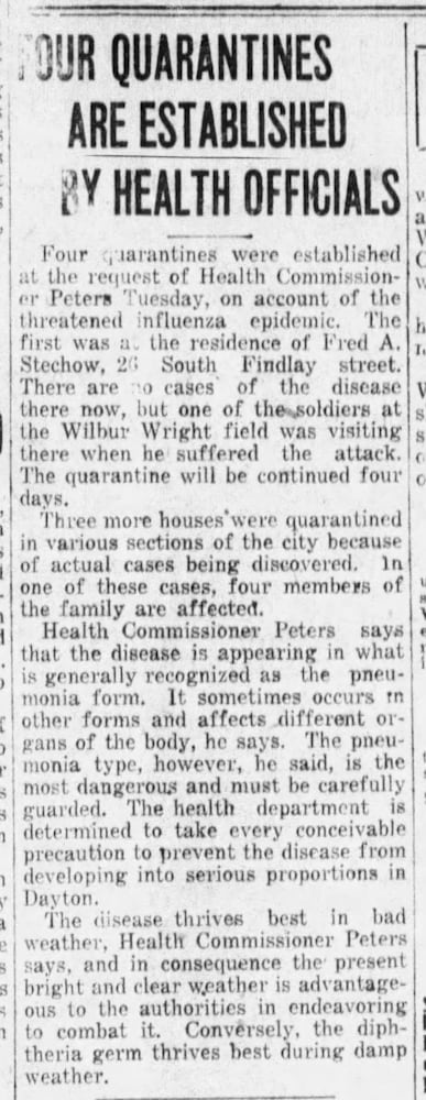 Images: Newspaper articles offer glimpse at Dayton during the 1918 Spanish influenza pandemic