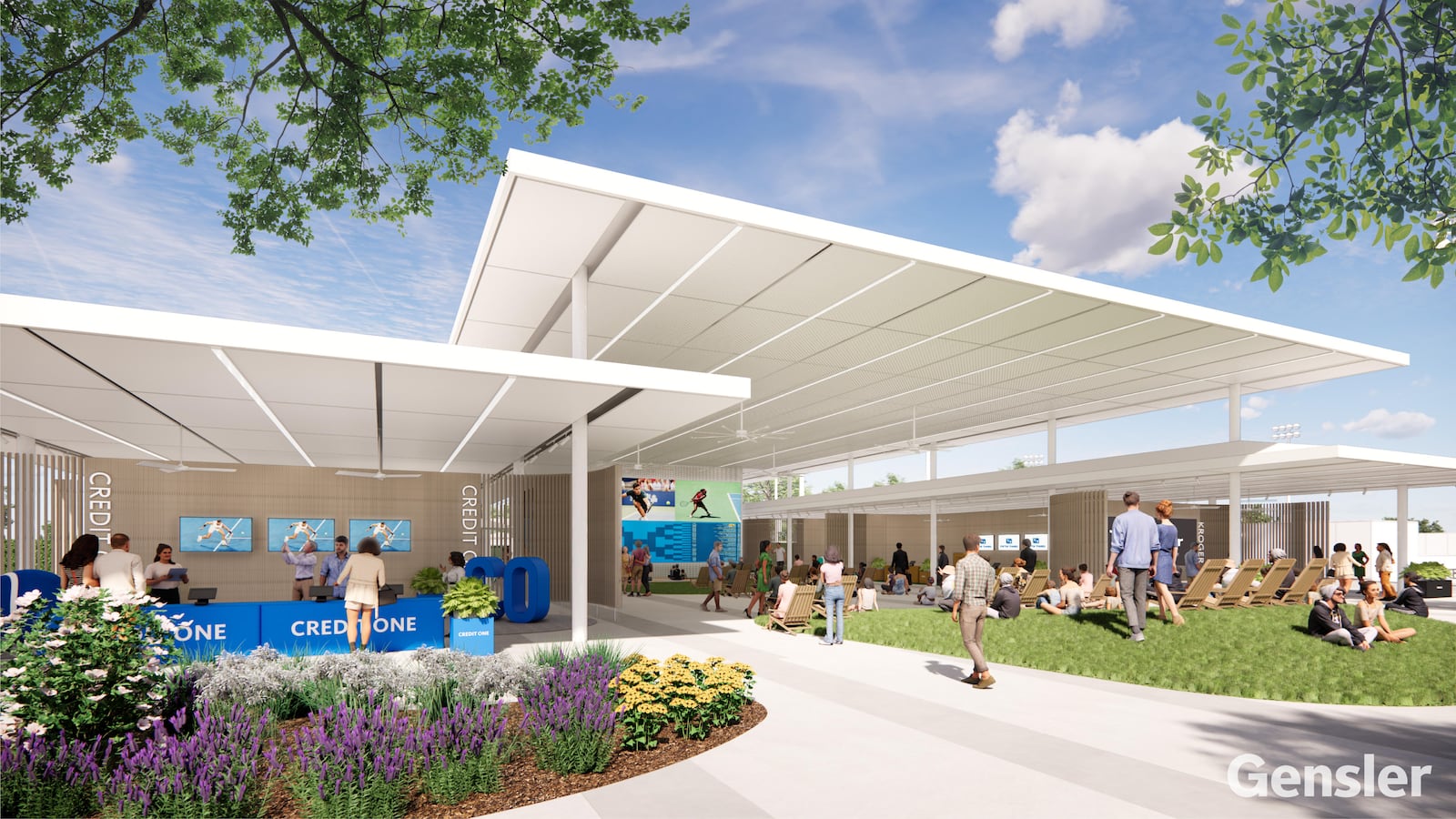 A permanent fan plaza is part of the $260 million in renovations and construction planned at the Lindner Family Tennis Center in Mason before the 2025 Cincinnati Open.  CONTRIBUTED/CINCINNATI OPEN