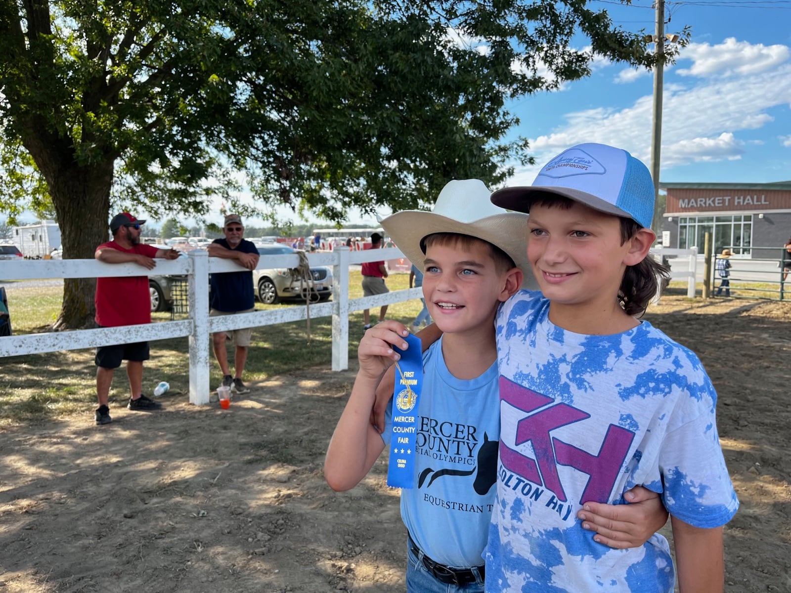 Colton Hay and his cowboy-hatted pal, Max, at a competition at the Mercer County Fair. CONTRIBUTED