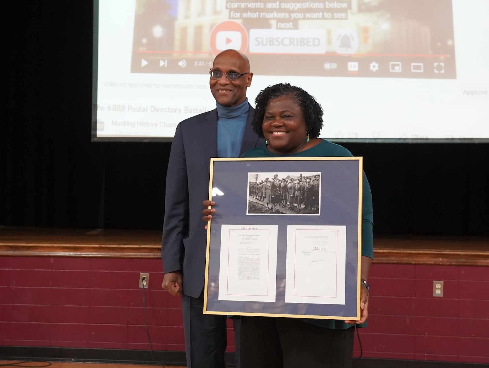 In early November, Charity Adams Earley Girls Academy held a program to honor the legacy of its namesake. A committee presented a framed copy of the Congressional Gold Medal legislation honoring Charity Earley to the school, students watched a short documentary, and the children of Charity Earley spoke about their mother and the values she instilled in them.