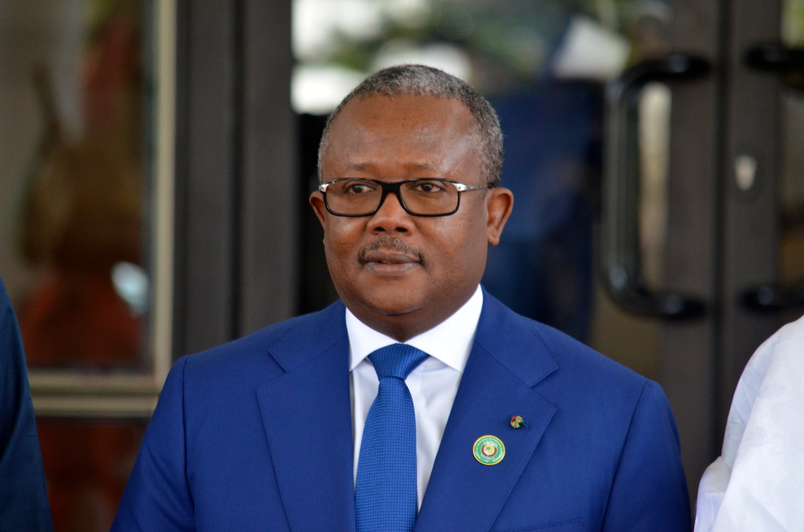 Guninea Bissau President Umaro Sissoco Embalo, poses for a photo, prior to the start of the ECOWAS meeting in Abuja, Nigeria, Sunday, Dec 15, 2024. (AP Photo/Olamikan Gbemiga)