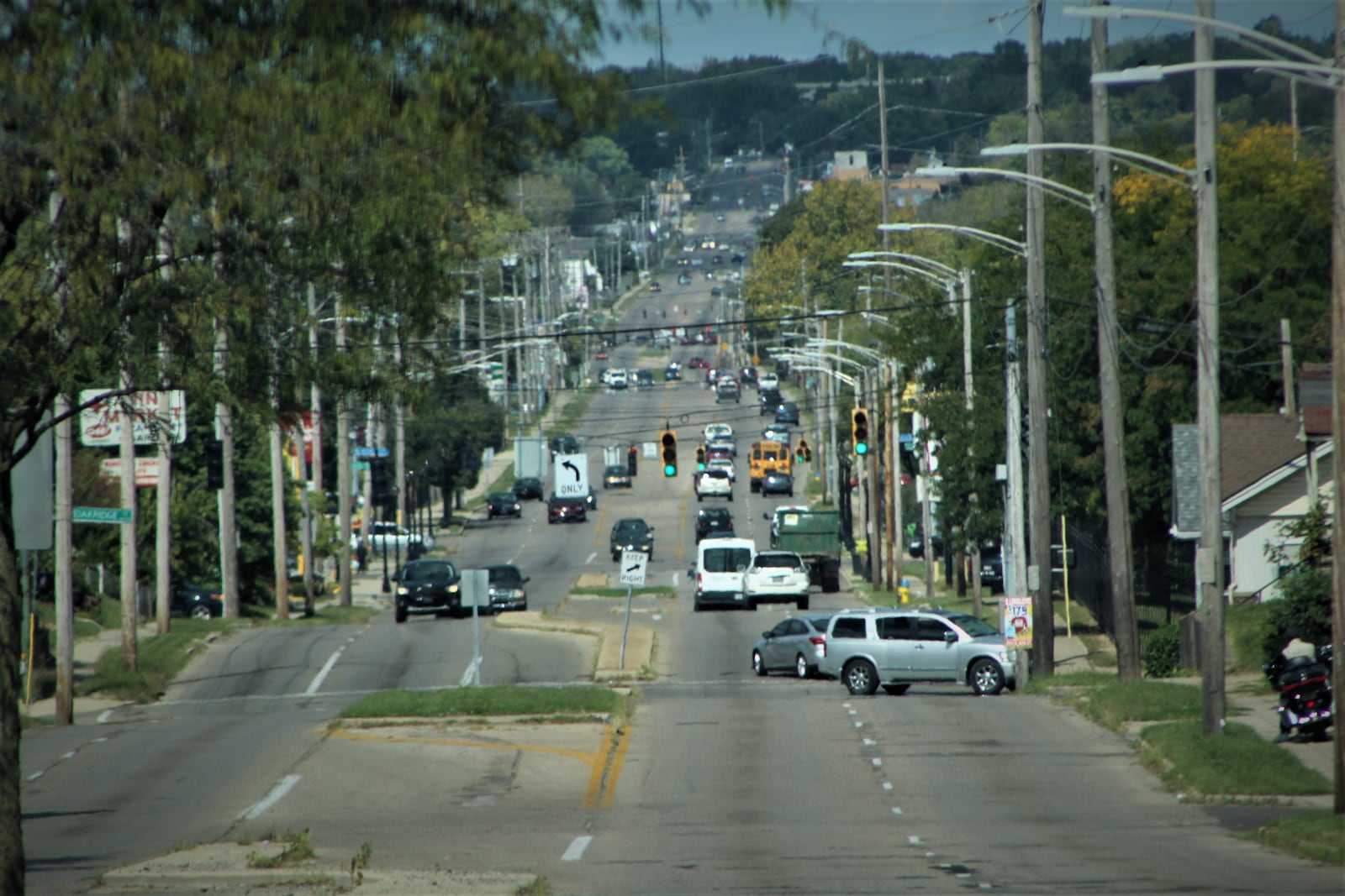 Traffic along Gettysburg Avenue in West Dayton. CORNELIUS FROLIK / STAFF