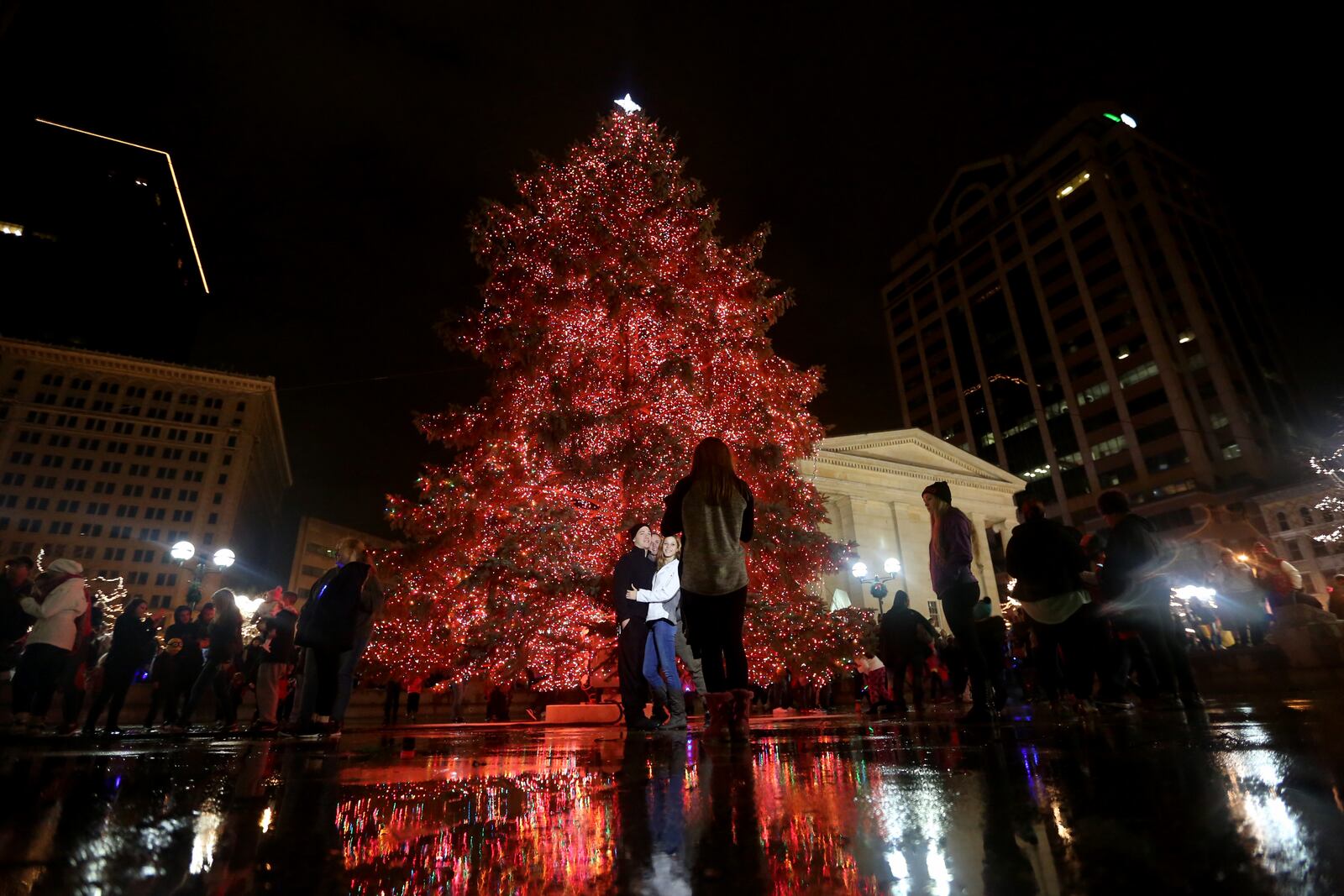 The Dayton Holiday Festival Grande Illumination waill be held Friday night. About 100,000 lights will illuminate tree on Courthouse Square. A variety of activities were held at the annual event including live entertainment, wagon rides and a gingerbread house decorating contest. The evening will be capped off with the Children's Parade which will be filled with seasonal floats, horses and bands. LISA POWELL / STAFF