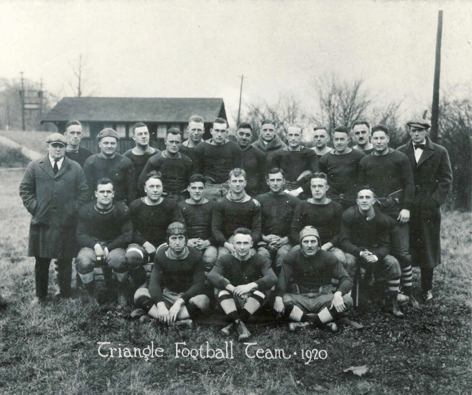 The Dayton Triangles 1920 team photo. The National Football League kicked off its first game ever in Dayton Oct. 3, 1920. DAYTON DAILY NEWS ARCHIVE