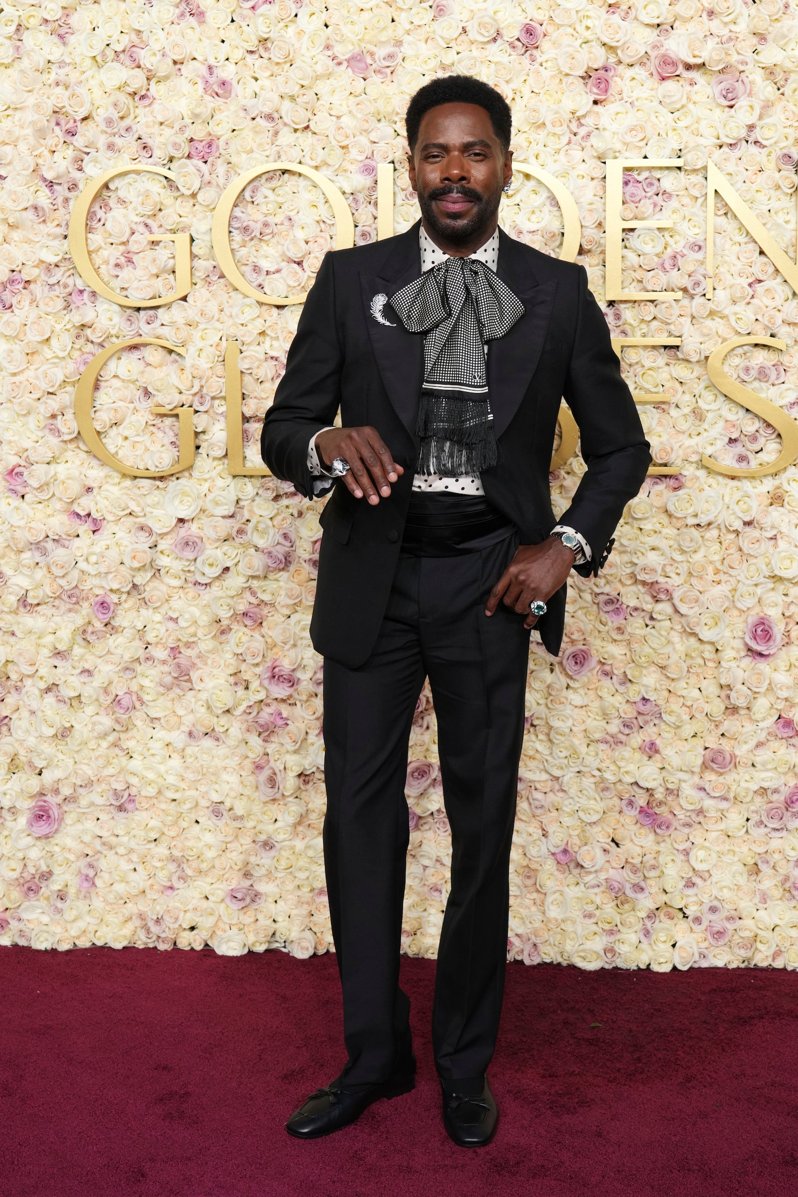 Colman Domingo arrives at the 82nd Golden Globes on Sunday, Jan. 5, 2025, at the Beverly Hilton in Beverly Hills, Calif. (Photo by Jordan Strauss/Invision/AP)